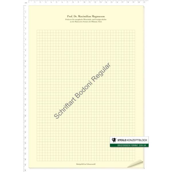 STOLZ Konzeptblock A4 kariert (Bodoni Regular)
